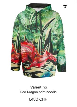 Valentino Red Dragon Hoodie Felpa super Aktion