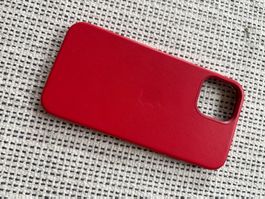 iPhone 12 Leder hülle_rot