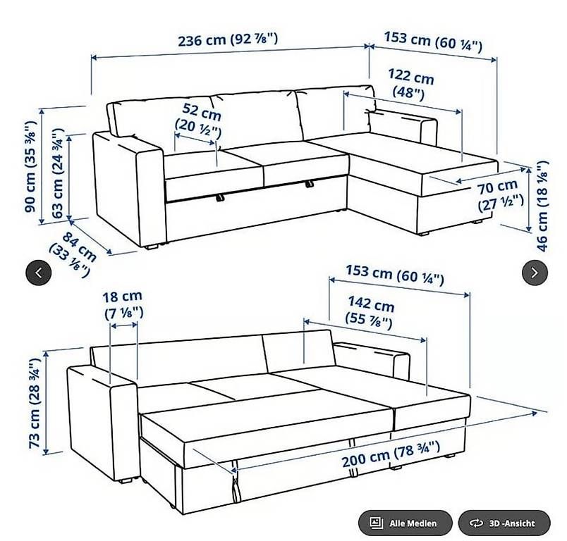 Divani: Modernes Schlafsofa mit Bettkasten in Dunkelgrau  – Usato da Escholzmatt venduto da Jerkybeef 4