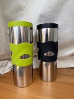2 Bodum Thermobecher Edelstahl grün schwarz guter Zustand