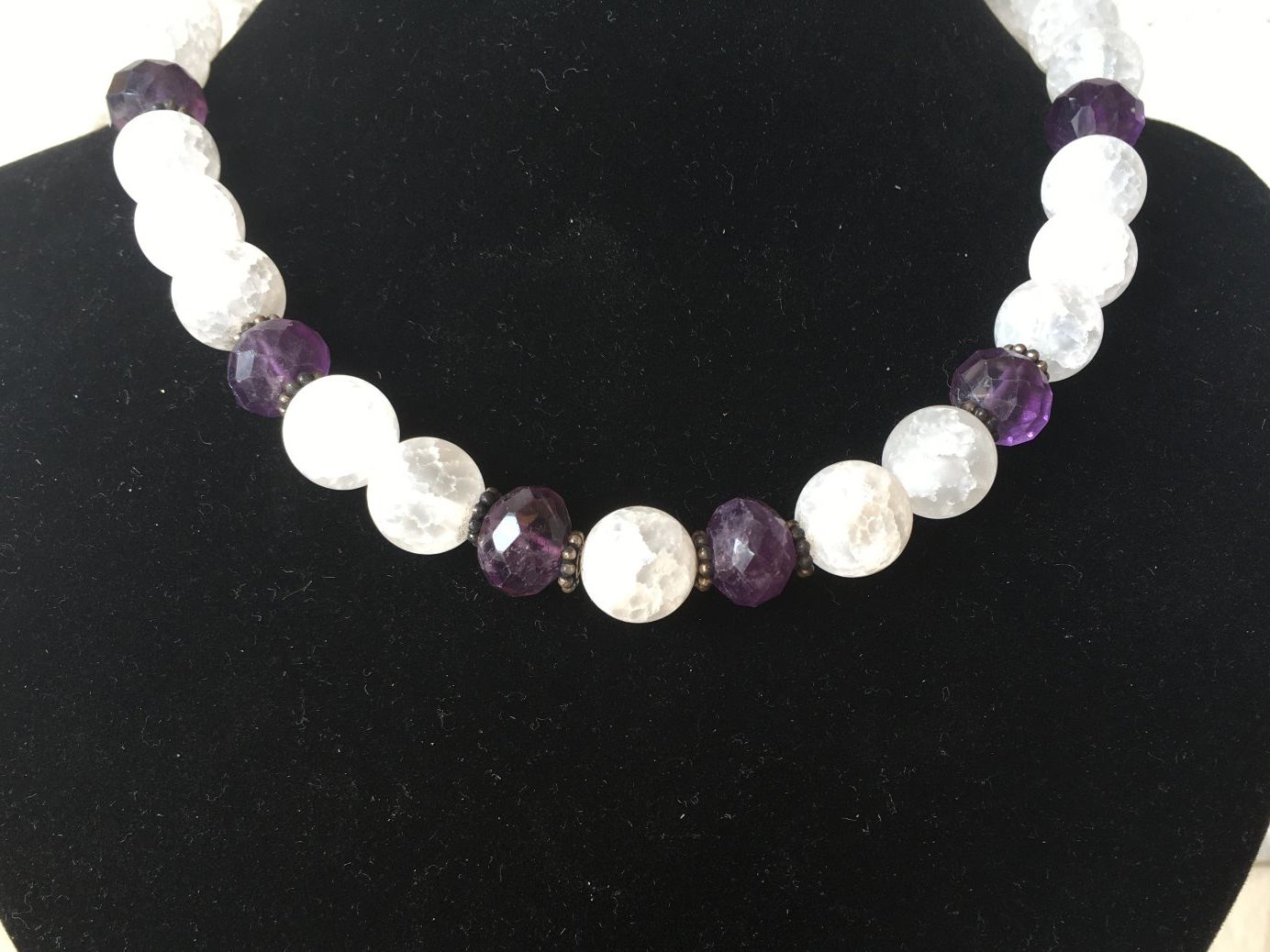 Catenine: BERGKRISTALL / AMETHYST / SILBERTEILE  LÄNGE 40cm – Nuovo e nell'imballaggio originale da Aesch ZH venduto da LiquidAktion 7