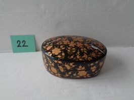 Alte persische Schmuck-Lackdose Kashmir Srinagar 19er Jahre