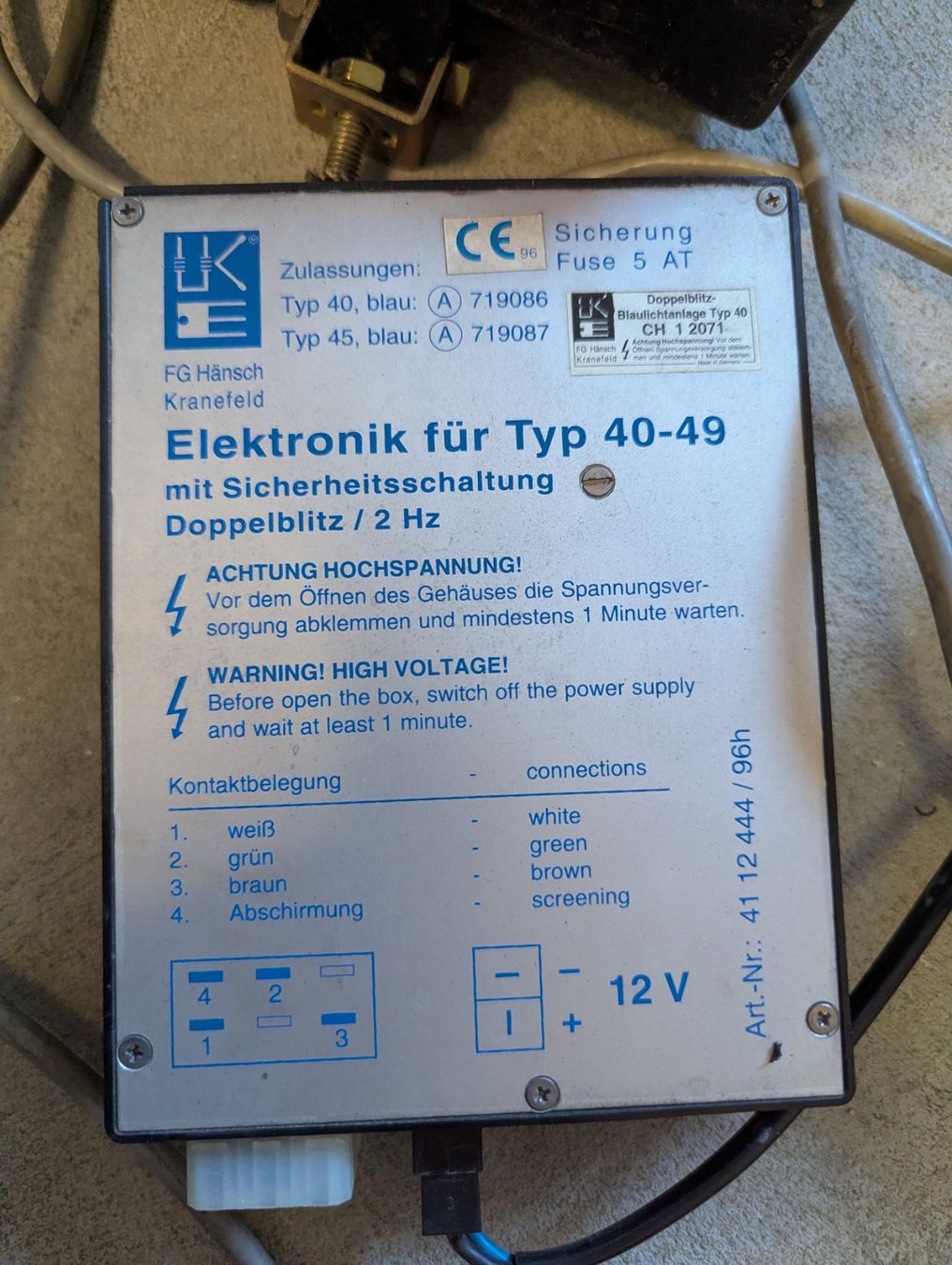 Accessori per altri veicoli: Hänsch Frontblitzer-Set 12V – Typ 40-49 Doppelblitz – Usato da Trimbach venduto da Toumu2 1