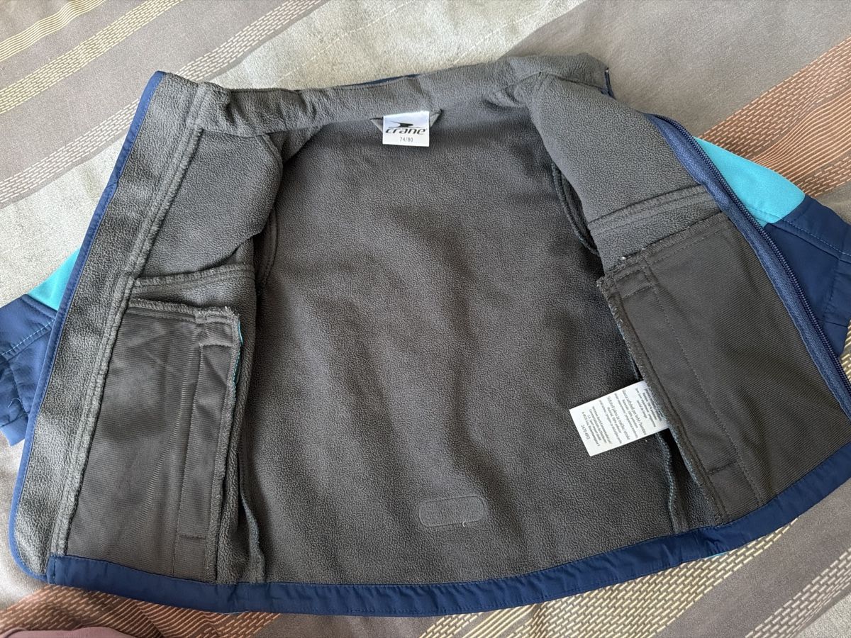 Vestes: Kinder Softshelljacke Crane blau grau Grösse 74/80 – Neuf (Voir description) à Bischofszell par Thea24 3