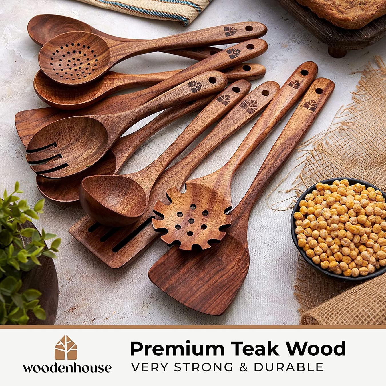 Set di posate: Edles Koch Set Holz Küche Herd Kochen Geschenk – Nuovo e nell'imballaggio originale da Hundwil venduto da Equiply 1