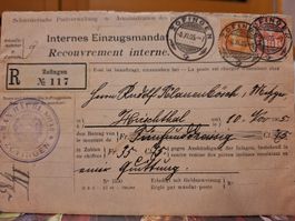 Internes Einzugsmandat Mischfrankatur
