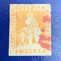 Attest Toskana 1851 1 Soldo ocra su grigio Sassone 2, P.D. r