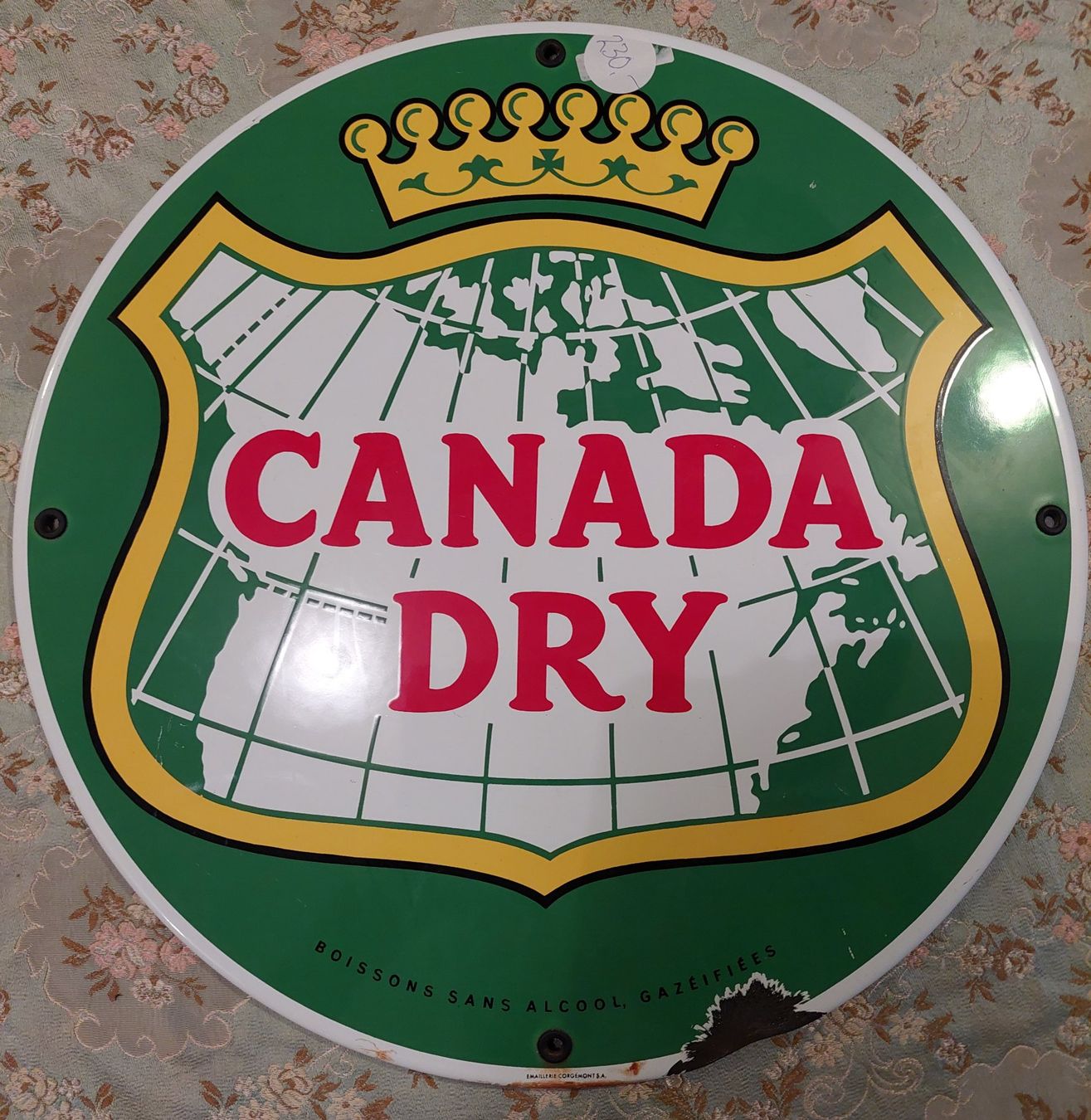 Insegne: Canada Dry Emailschild – Usato da Siblingen venduto da rantiques