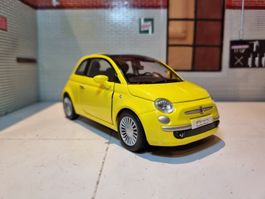 Fiat 500 Type312 Phase I 2007-2015 gelb    1:24 von Motormax