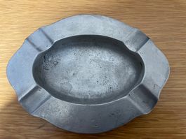 Antiker Aschenbecher, Zinn 97%, Vintage, Deko