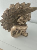 Deko Figur Engel, gold, 26cm hoch, 20cm breit