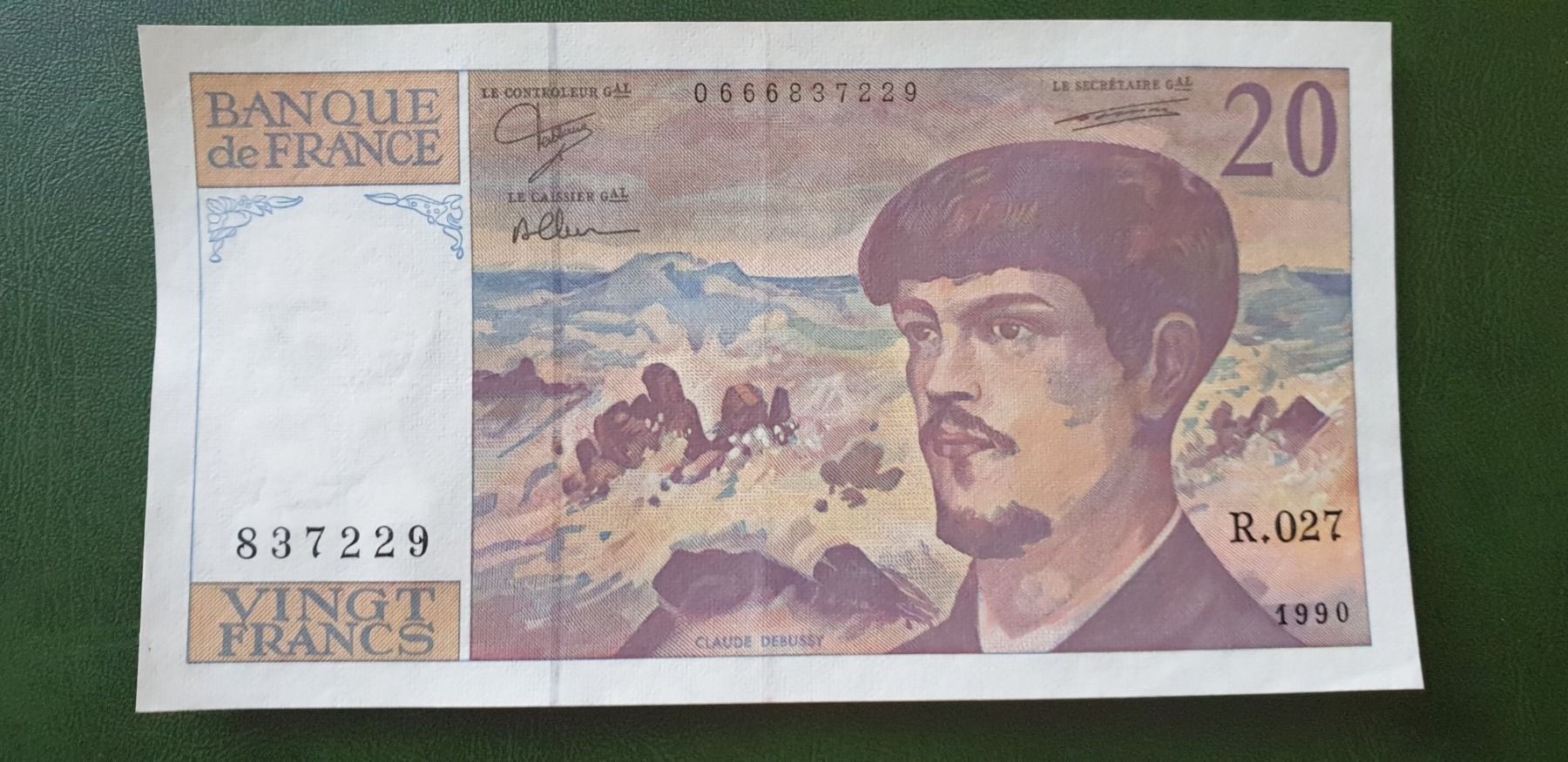 Banconote: Frankreich 20 Francs 1990 vz. – Usato da Biel/Bienne venduto da underdogs