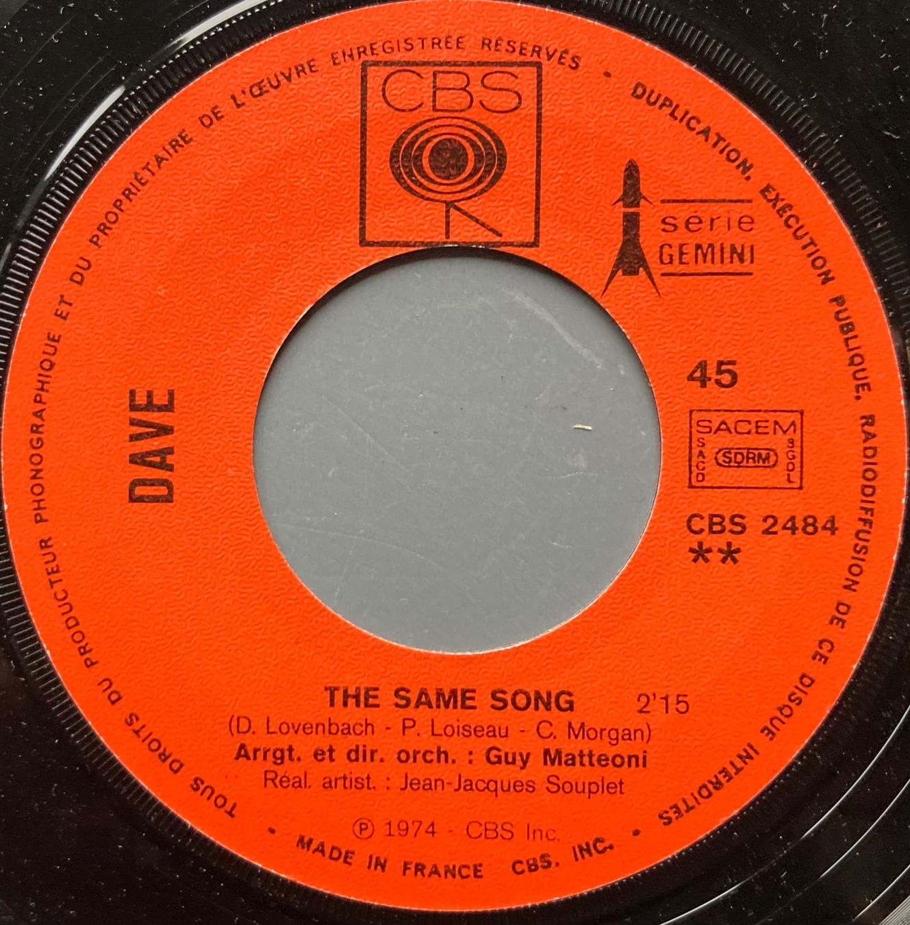 Dischi in vinile: DAVE - SUGAR BABY LOVE / THE SAME SONG – Usato da Poliez-Pittet venduto da Newtown-Records 2