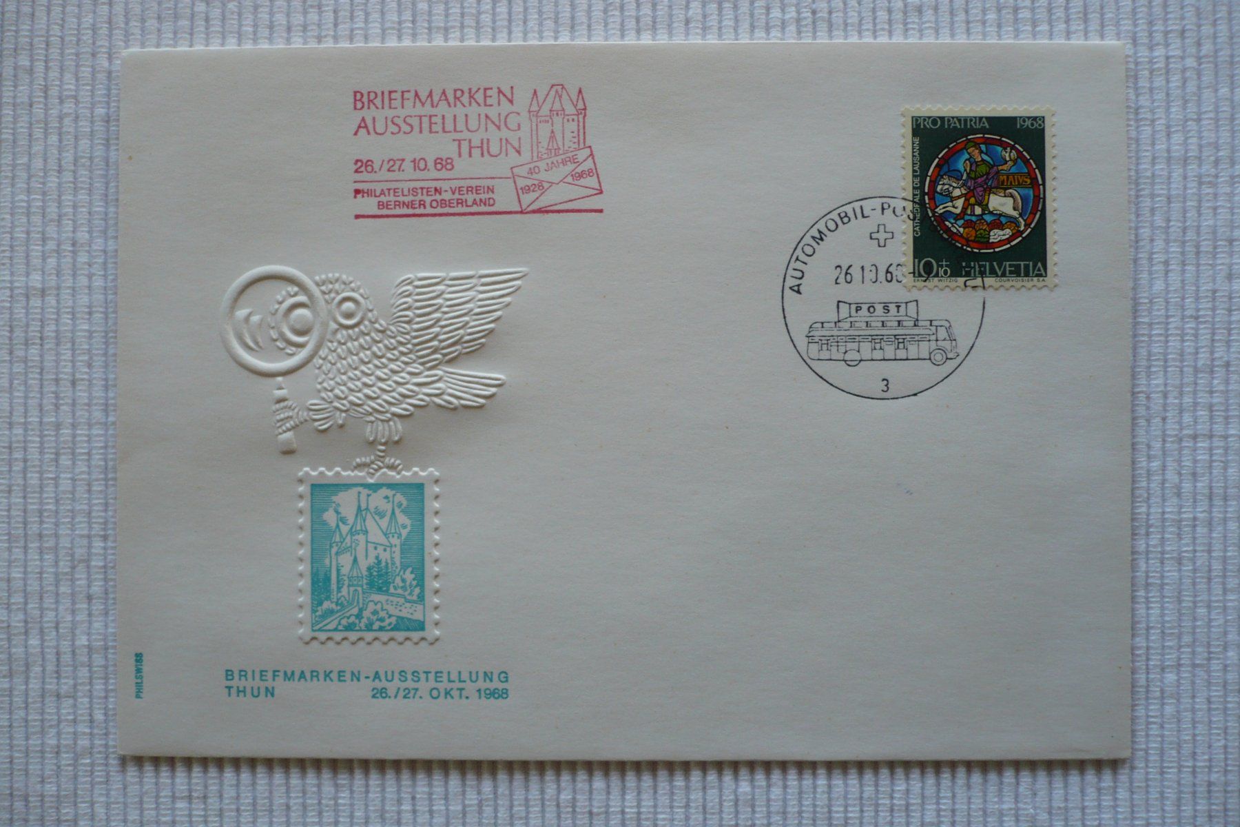 Tutti i francobolli: 1968 Briefmarken-Ausstellung, Thun – Usato da Zürich venduto da saltandpepper008