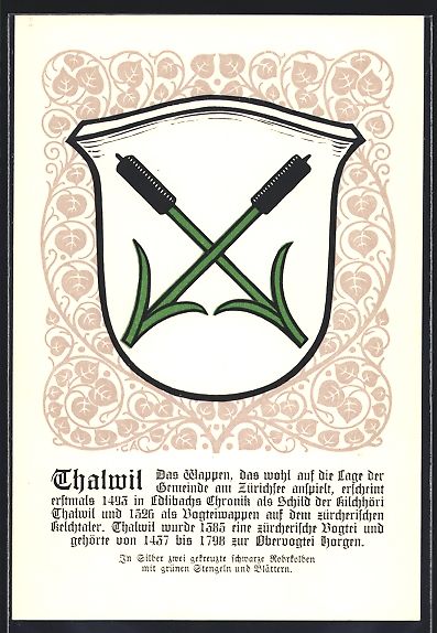 Cartes postales: AK Thalwil, Stadtwappen – D'occasion à Berlin par bartko-reher