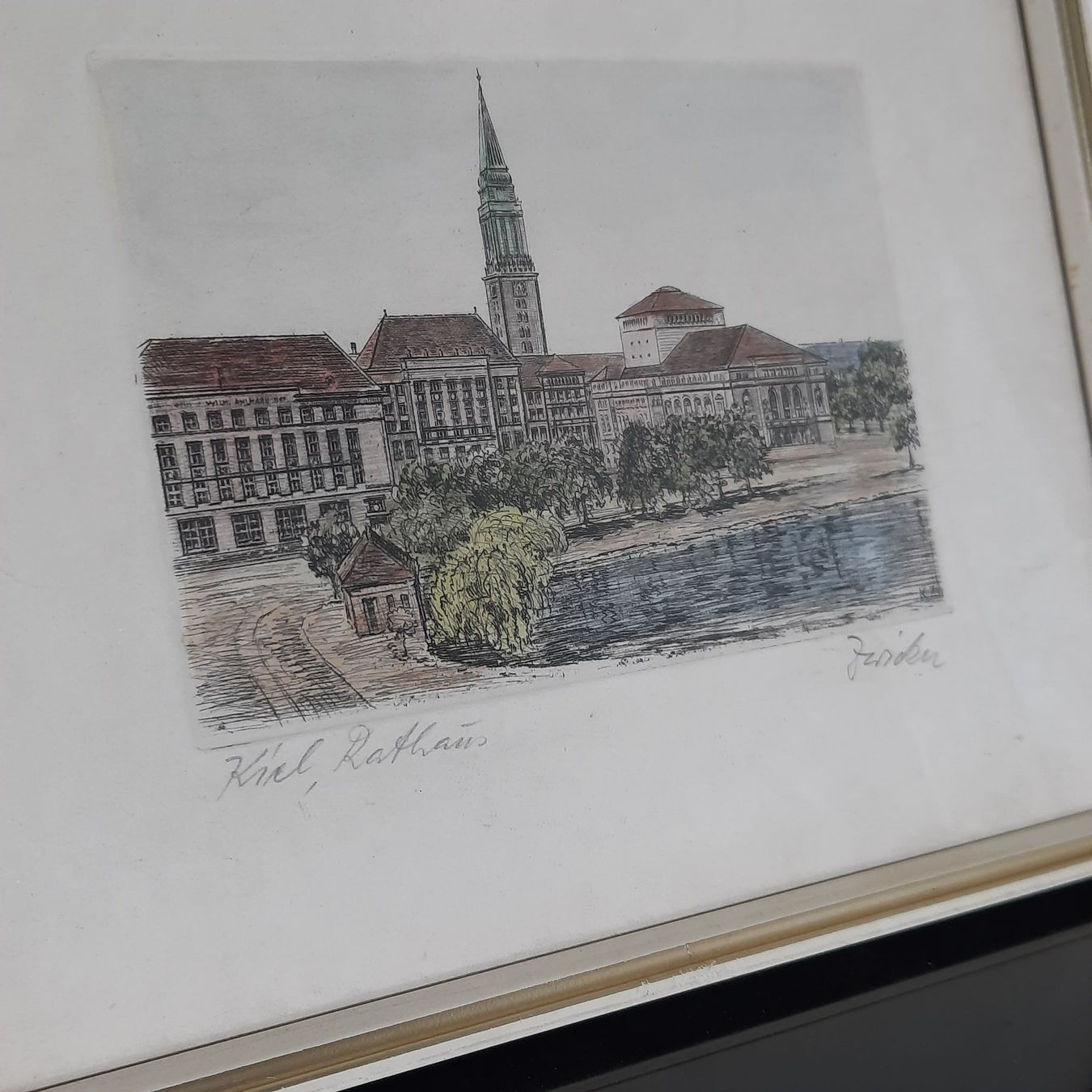 Tableaux: Gemälde des Rathauses von Kiel – D'occasion à Unterägeri par Altgoldschmuck 1