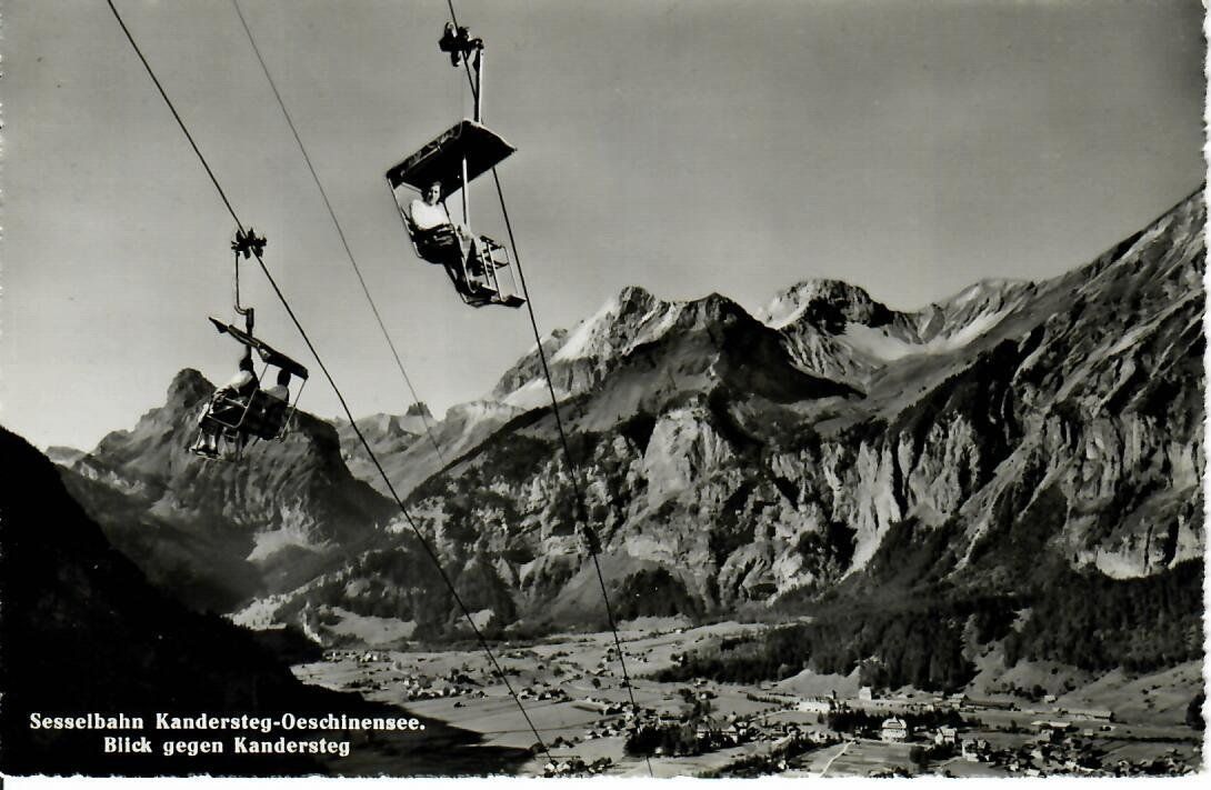 Cartoline postali: Sesselbahn - Kandersteg Oeschinensee – Usato da Hochdorf venduto da Ziegel-16