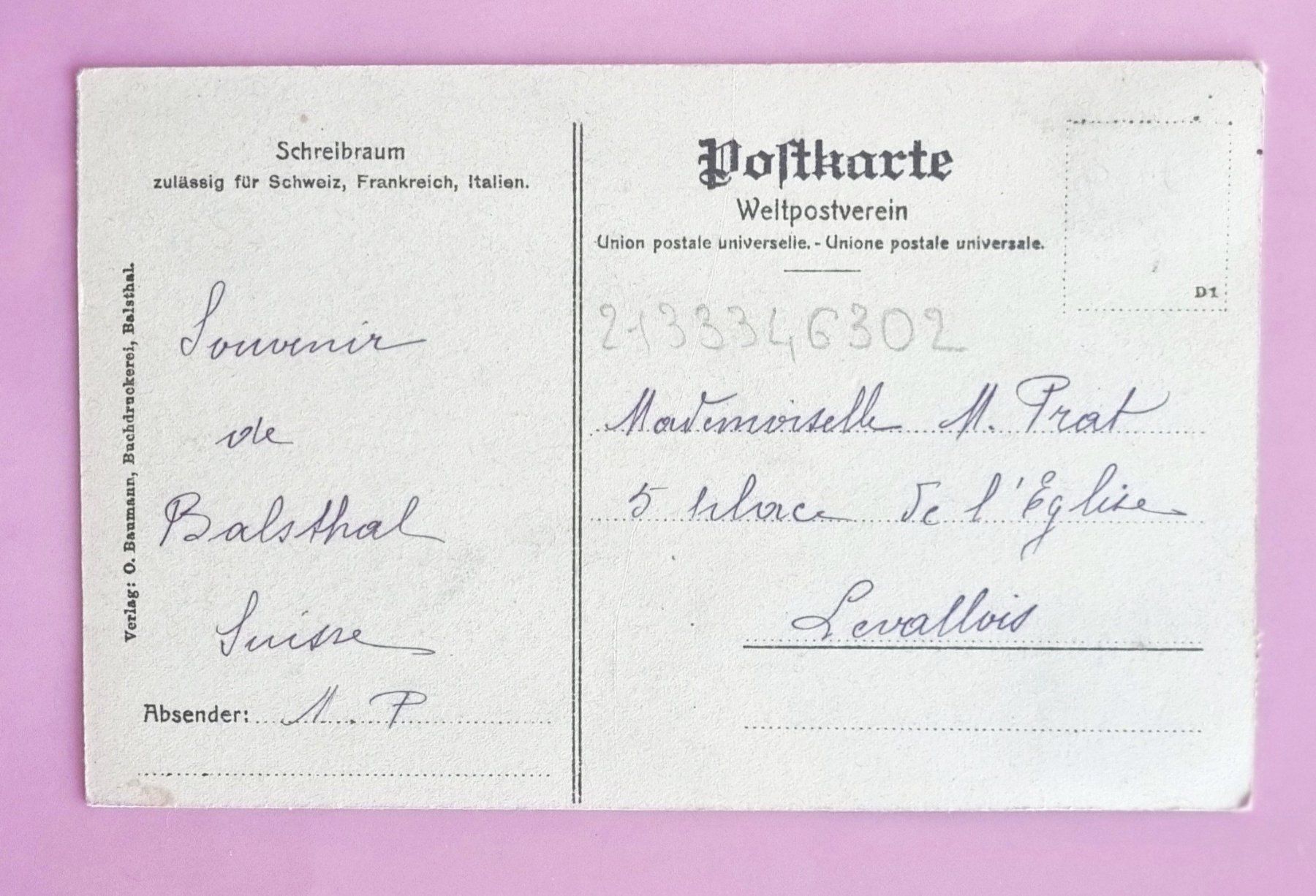 Ansichtskarten: Balsthal - Bahnhof - alte Ansichtskarte – Gebraucht aus Rothrist von RROENK 1