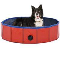 Hundepool Faltbar Rot 80×20 cm PVC