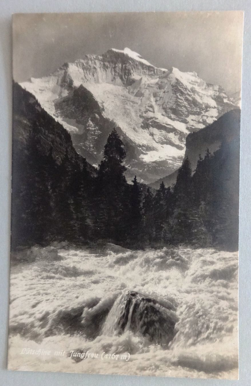 Cartoline postali: Lütschine mit Jungfrau (4167 m) – Usato da Fétigny venduto da Billy2miny