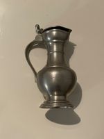 Zinnkrug mit Deckel und Punzen antik gebraucht guter Zustand