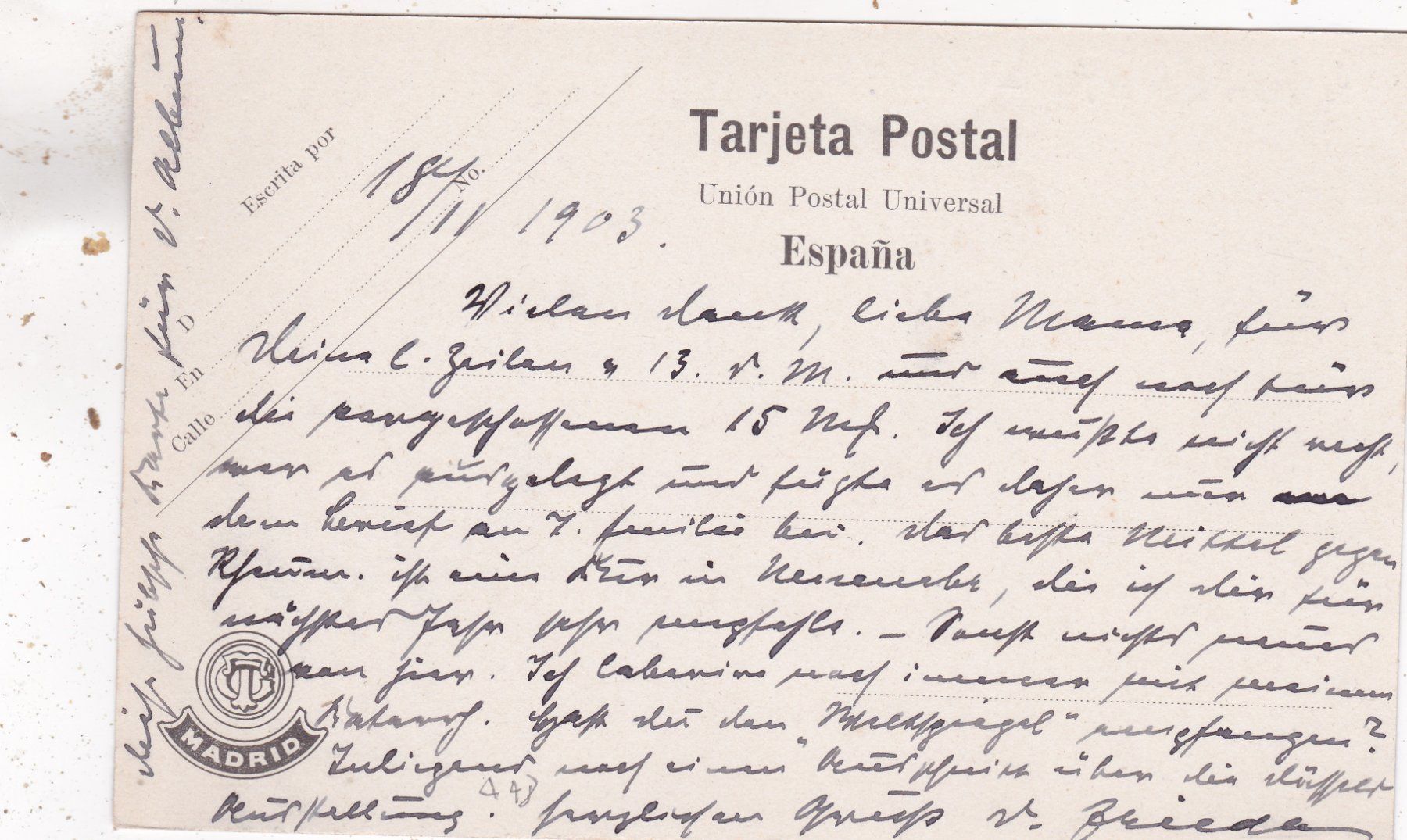 Cartes postales: Spanien Madrid Museo de Bellas Artes – D'occasion à Herisau par Lisegrat2008 1
