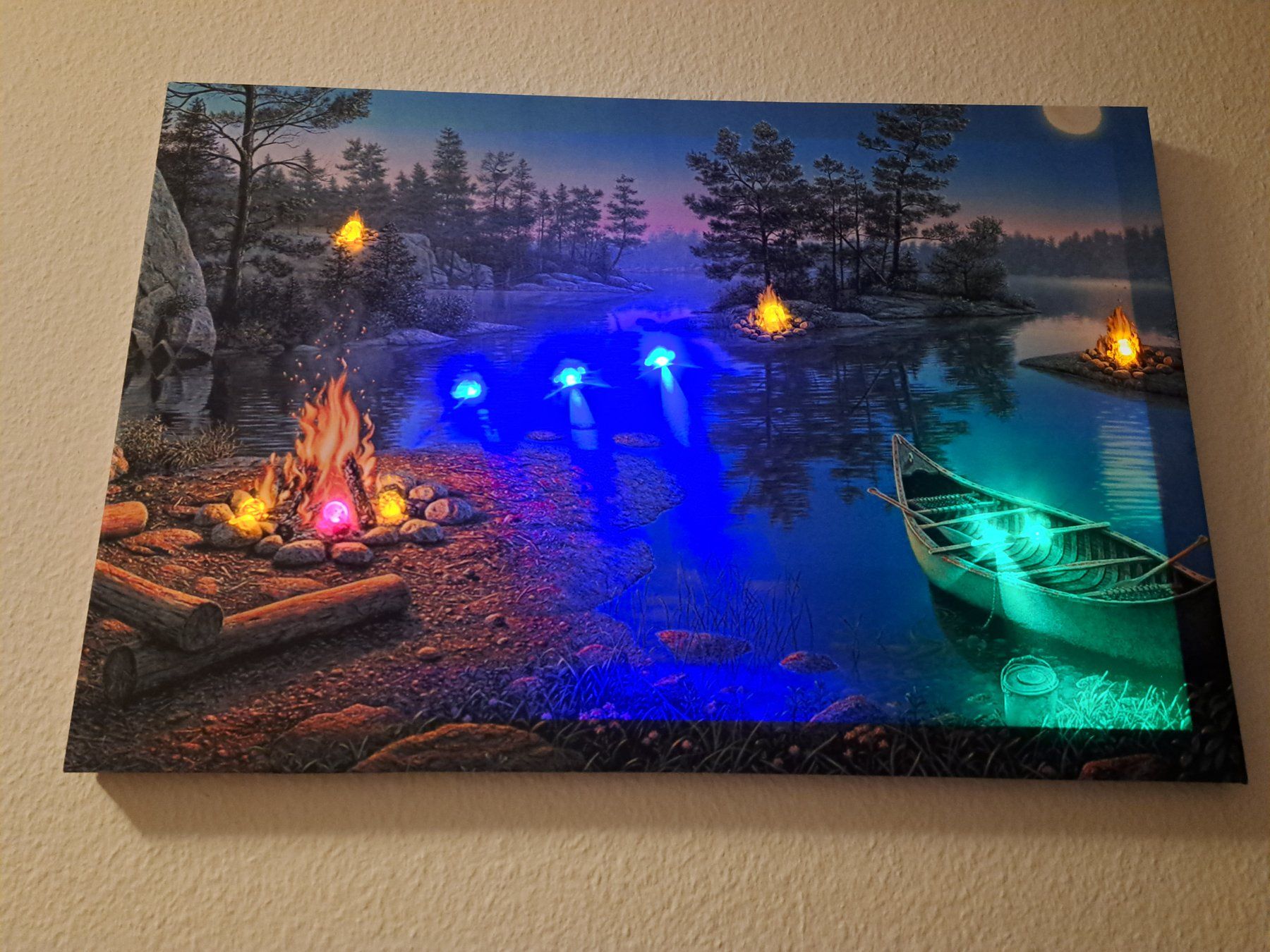 Foto & Immagini: LED Kunstbild Lager Feuer Alaska flackerndem Licht & Boot – Nuovo e nell'imballaggio originale da Kilchberg ZH venduto da ruedi34 1