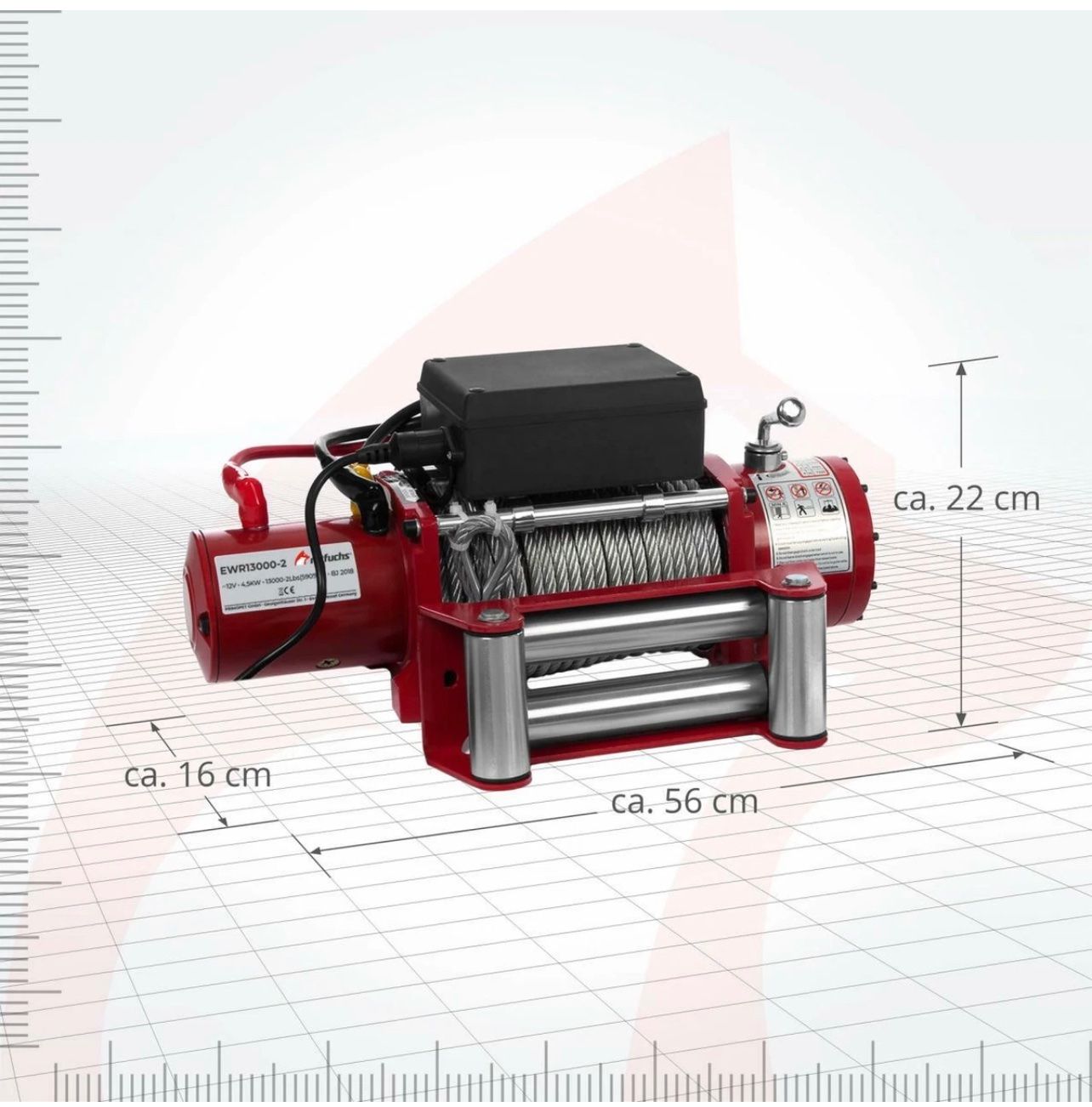 Altro per stoccaggio & trasporto: Rotfuchs EWR13000 Seilwinde 12V 5900kg – Nuovo e nell'imballaggio originale da Amriswil venduto da JaJa-Express 3