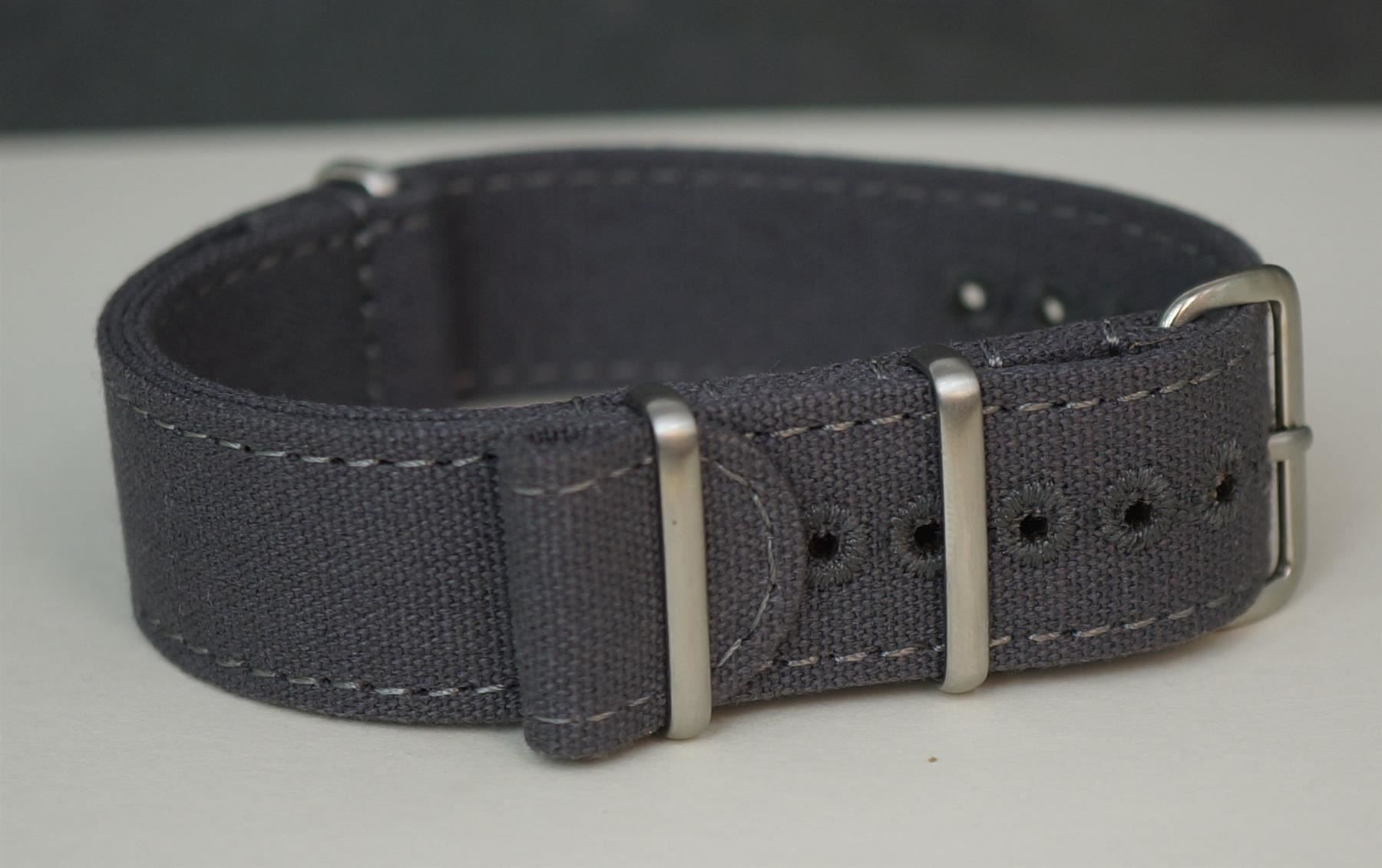 Cinturini per orologio: CANVAS NATO Strap Armband 20 mm grau – Nuovo e nell'imballaggio originale da Leipzig venduto da rheingold_watches 8