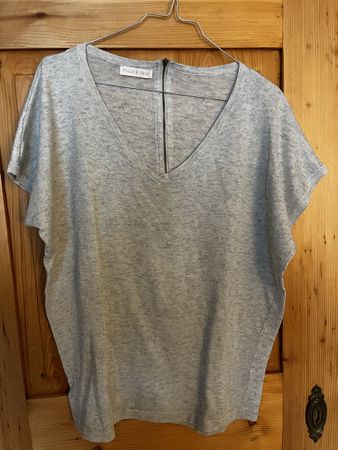 Feinstrick-Shirt Gr. S Hellgrau