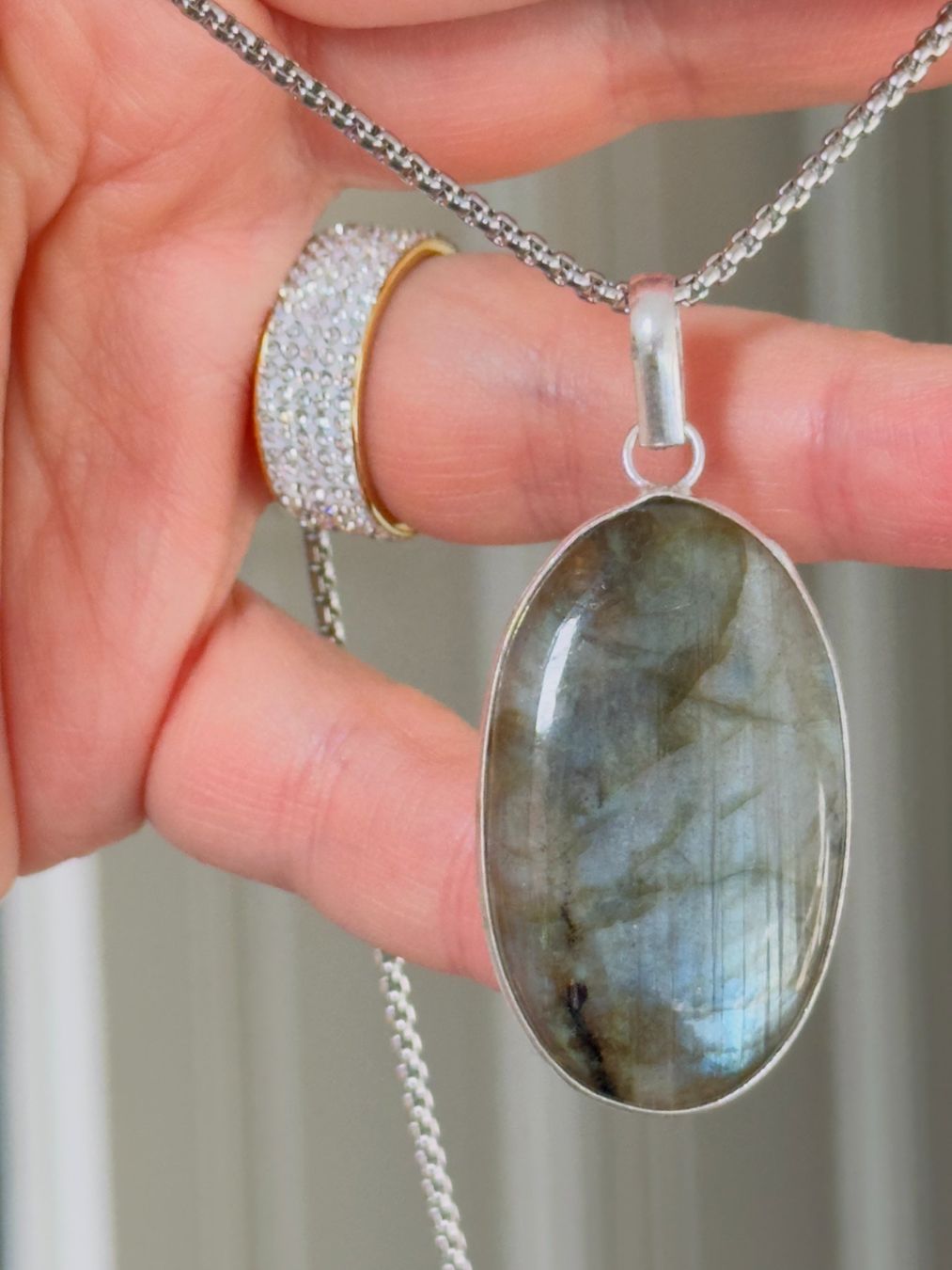 Catenine: Labradorite necklace – Nuovo e nell'imballaggio originale da Genève venduto da AGBERG 2