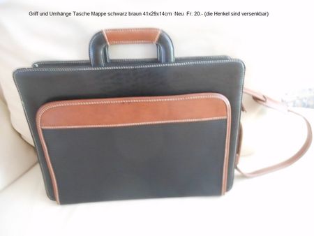 TASCHE  Laptoptasche schwarz, braun ungebraucht/neuwertig