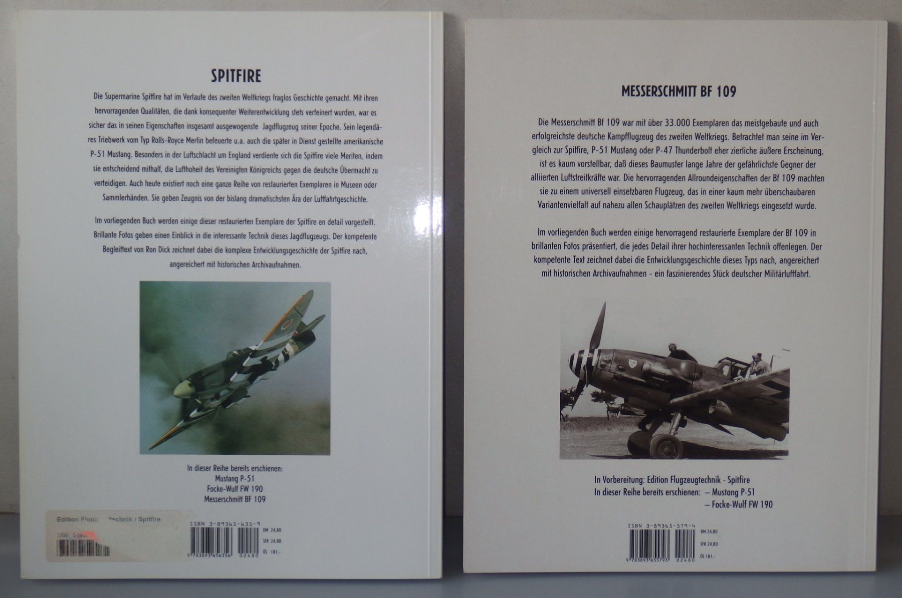 Libri: Spitfire & Messerschmitt BF109 Fachbücher – Usato da Gwatt (Thun) venduto da Nocturnal_99 9