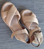 Plateau Leder-Sandalette beige Marke "Bueno" Grösse 36
