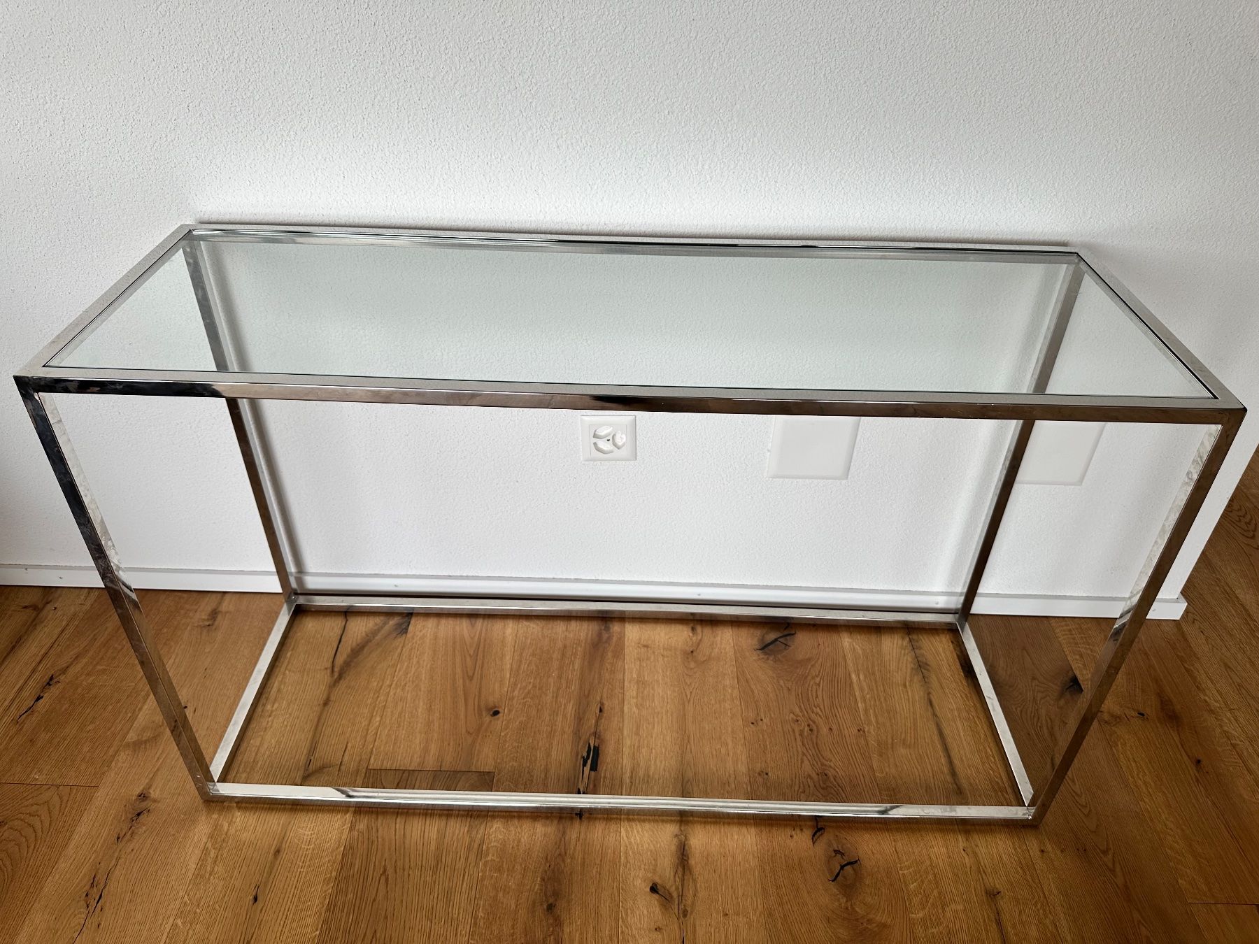 Tavoli: Moderner Konsolentisch aus Chrom und Glas – Usato da Urswil venduto da NelsonT85