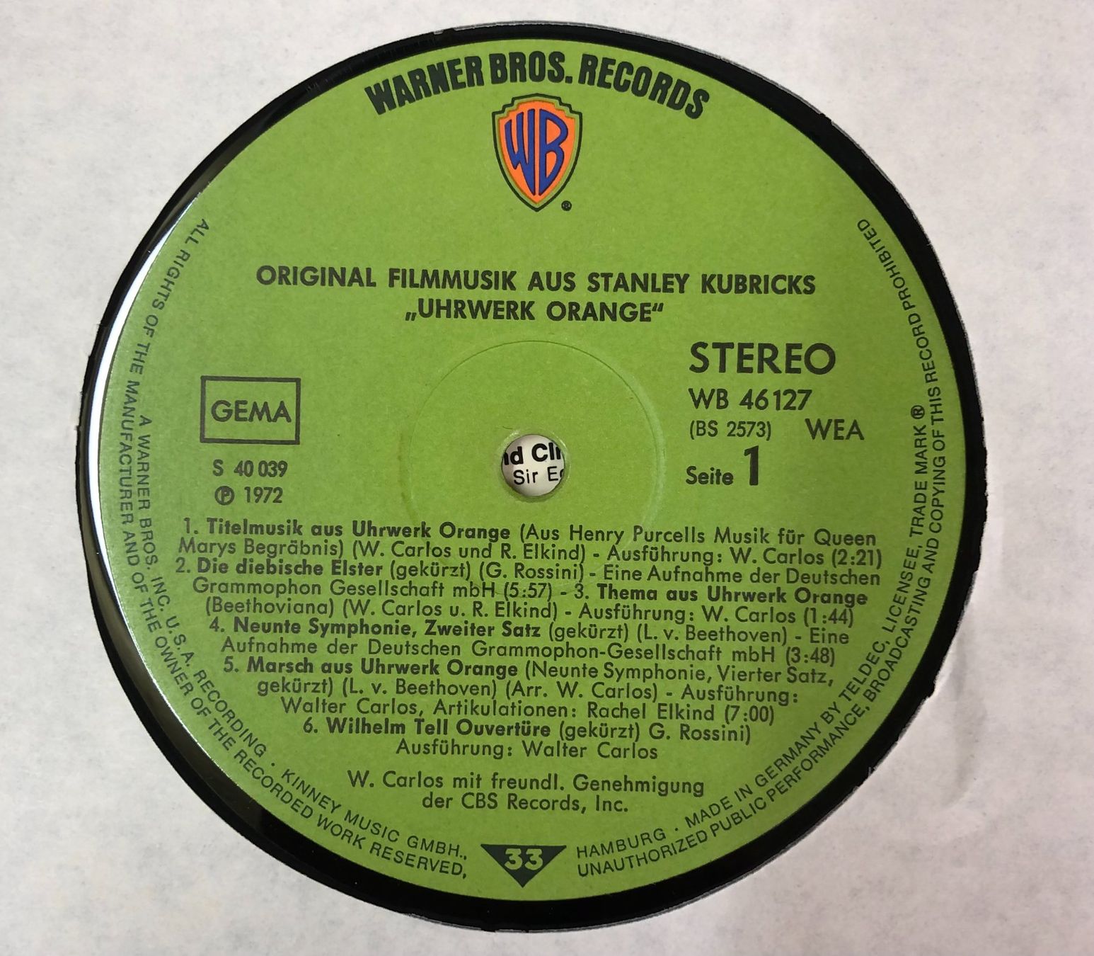 Dischi in vinile: VA - Stanley Kubricks Uhrwerk Orange LP, Clockwork Orange – Usato da Luzern venduto da Schlafenicht00 1