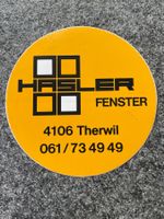 Hasler Fenster Therwil vintage Abziehbild, Sticker