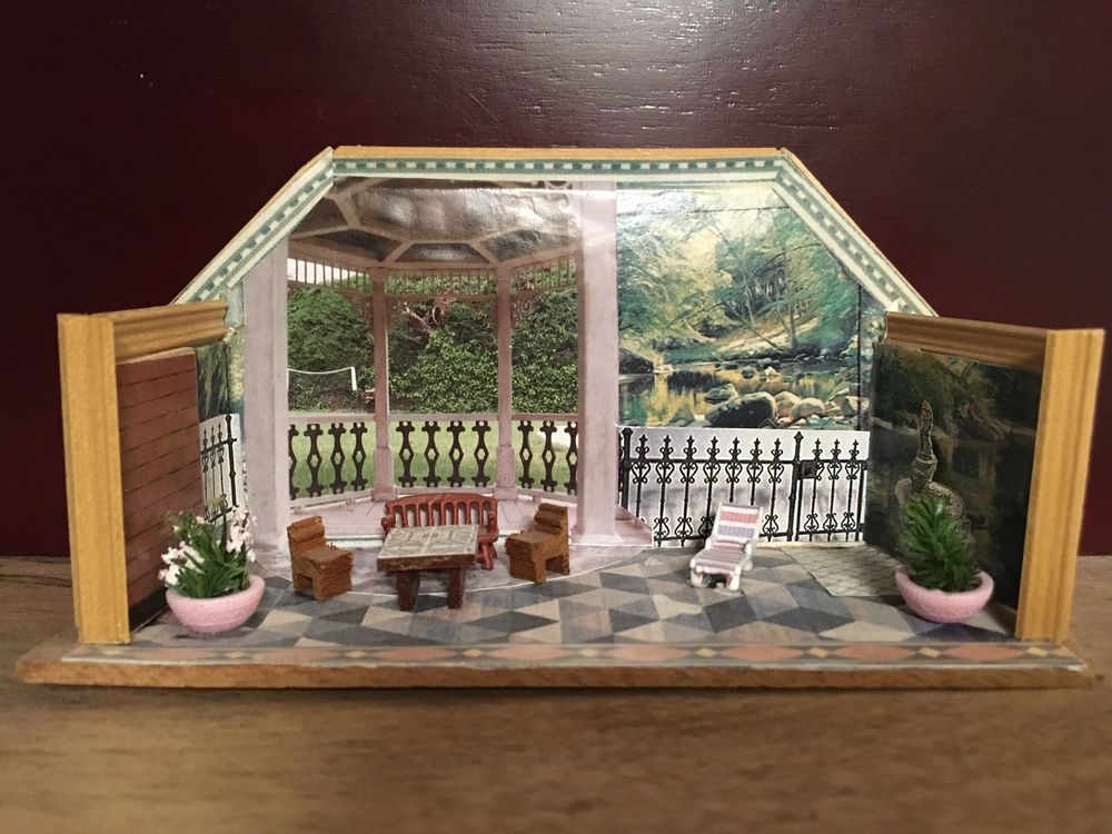 Mini Puppenhaus ca 1144 Garten mit Liege, Unikat made in CH Kaufen