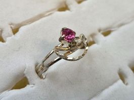 Bague fantaisie pierre rose T5