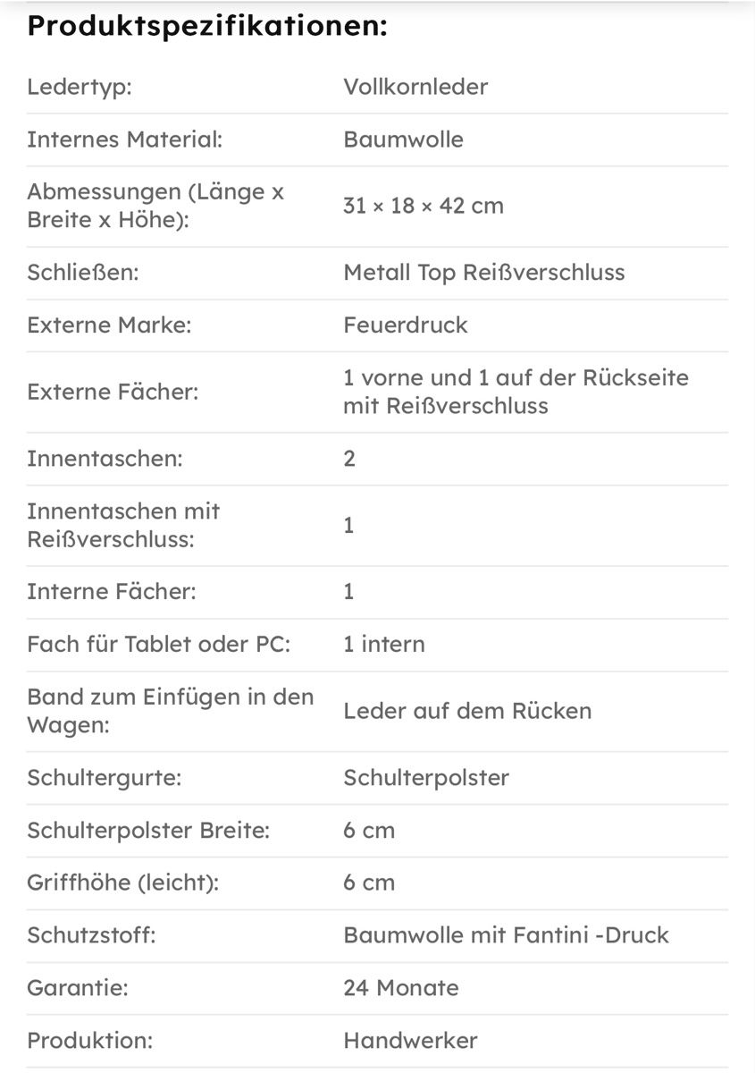 Zaini: Lederrucksack Aktentasche Nexus – Nuovo e nell'imballaggio originale da Wittenbach venduto da WWW.DRILUBAGS.CH 7