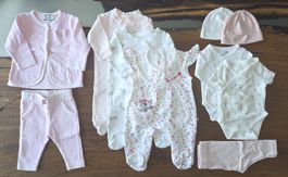 Baby Kleiderpaket Strampler Body Set 50/56 neutral/rosa