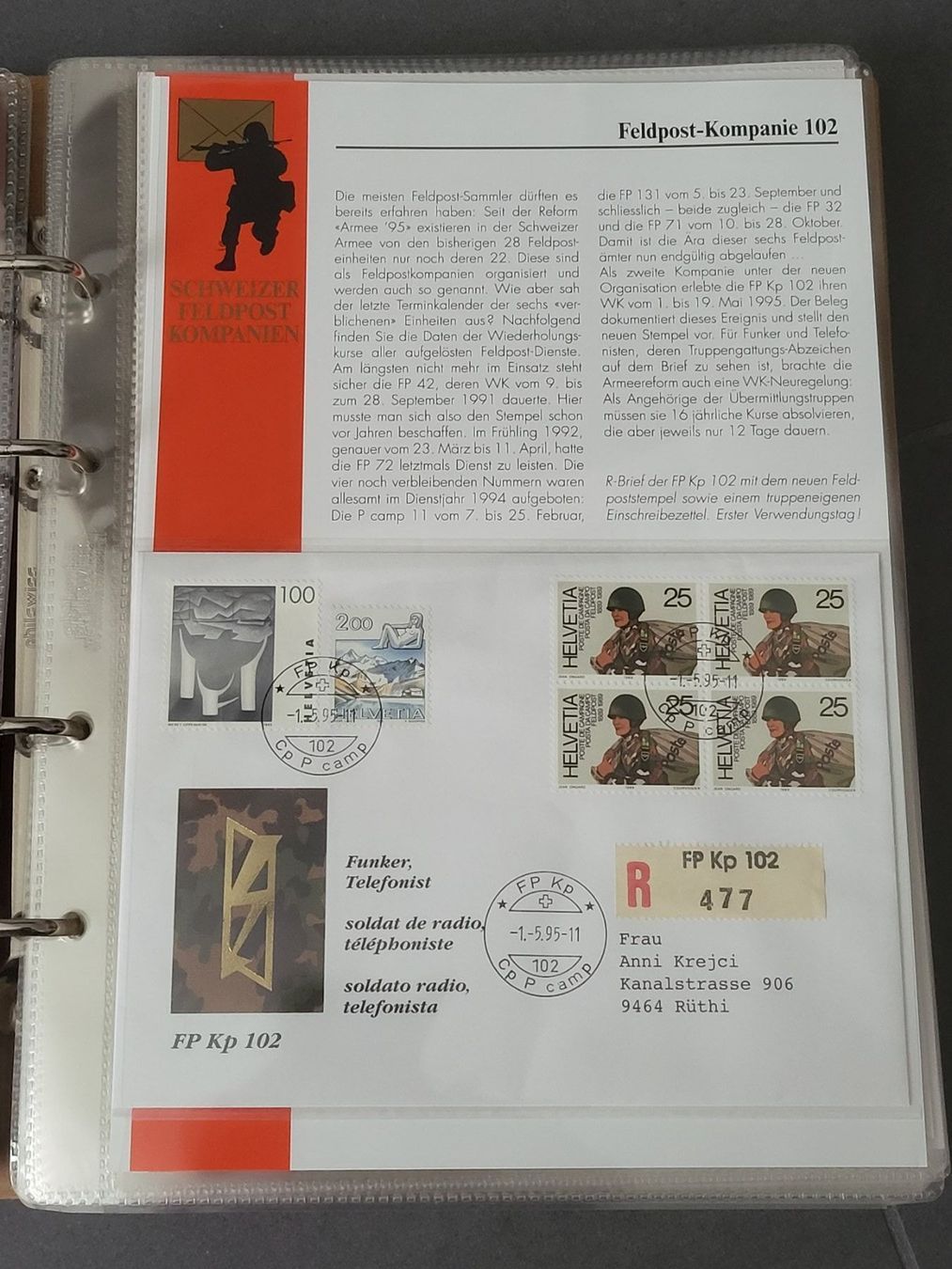 Tutti i francobolli: Briefmarkenalbum Schweizer Feldpost – Nuovo (secondo la descrizione) da Weinfelden venduto da michaelino 1