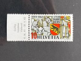 Schweiz 1941 750 Jahre Stadt Bern postfrisch Rand