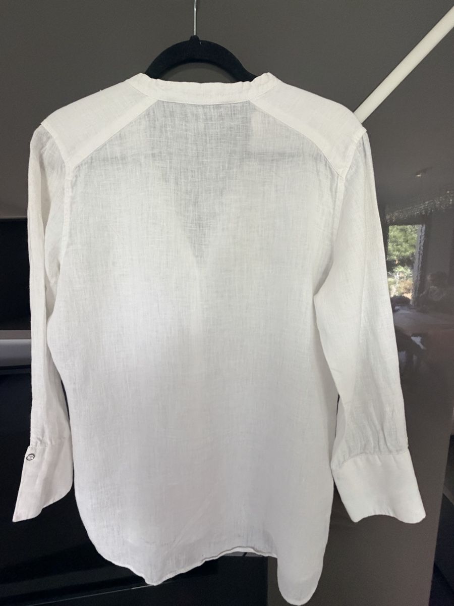Max Mara Camicette: Camicia in lino bianco Max Mara – Usato da Lugano venduto da fer_ckb9 2