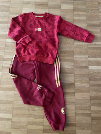 Adidas Kinderset Disney in rot/gold Gr.122
