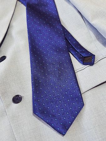 ​Cravate 100% Soie Idea Seta Italy Bleu Jacquard