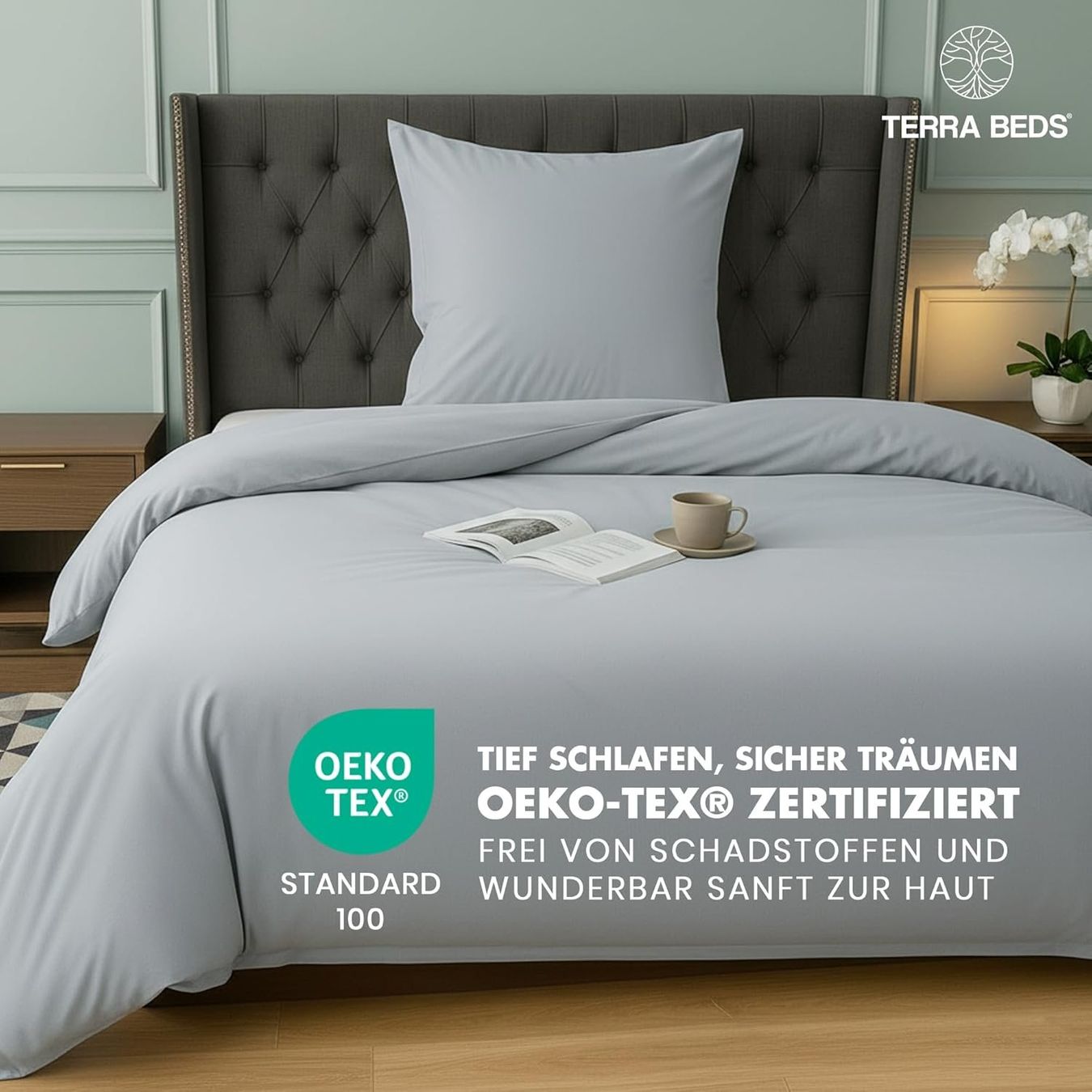 Biancheria da letto: Bettwäsche 135x200 Baumwolle Polyester Grau – Nuovo e nell'imballaggio originale da Suhr venduto da TradeMasters 3
