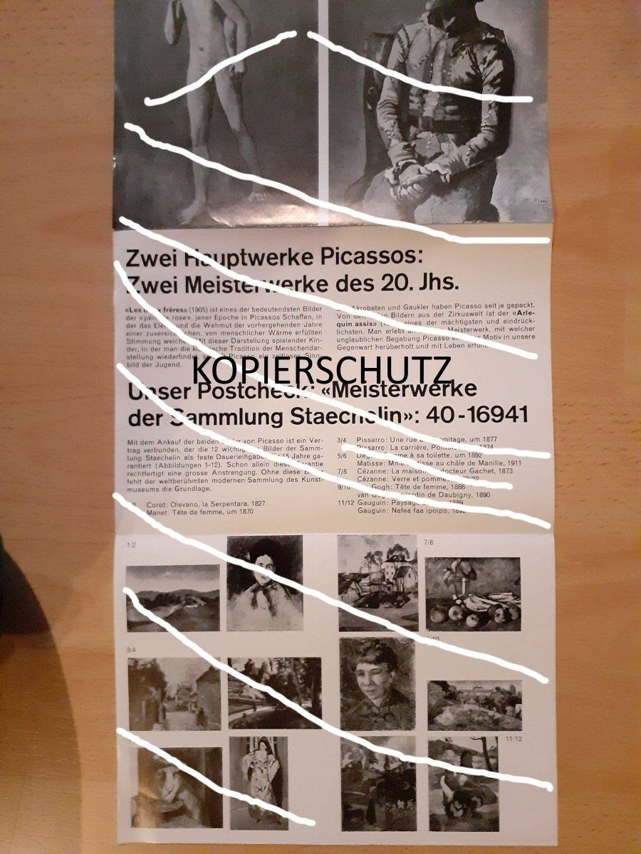 Foto & Immagini: Basel Picasso Bilder Historisches Leporello 1967  Flyer – Usato da Basel venduto da ideashop 2