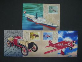 2009 Nr. 1302-1304 auf 3 Maximumkarten mit ET Stempel