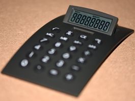 Rechner SOLAR DUAL POWER UBS Display Winkel LCD % √ M+ M-